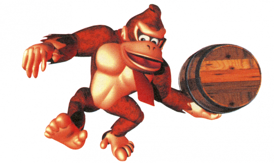 DK throwing a barrel