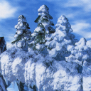 Snowy mountain environment