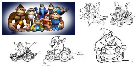 Donkey Kong Racing concept art